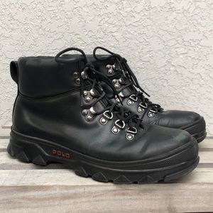 Polo by Ralph Lauren Shoes | Polo Ralph Lauren Hainsworth Black Leather Boots | Color: Black | Size: 8 | Hippiechicshoes's Closet